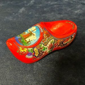Red Dutch Wooden Shoe